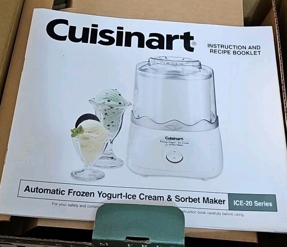 Cuisinart Frozen Yogurt Ice Cream Sorbet Maker Automatic Wirh Manual ICE-20