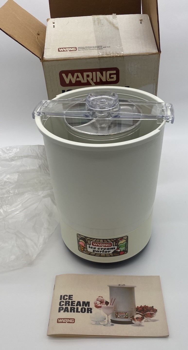 Vintage Waring Ice Cream Parlor Machine CF5201 White New Open Box