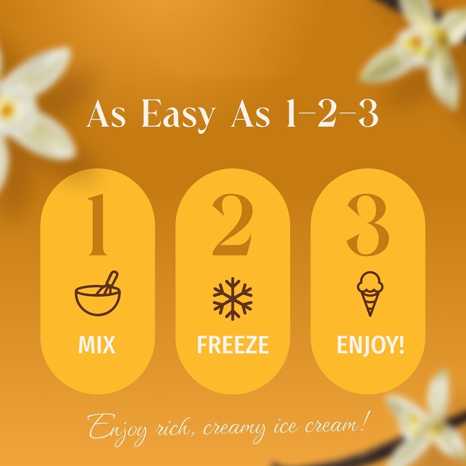 Mezcla para helado de vainilla para máquina de helados simple fácil y deliciosa