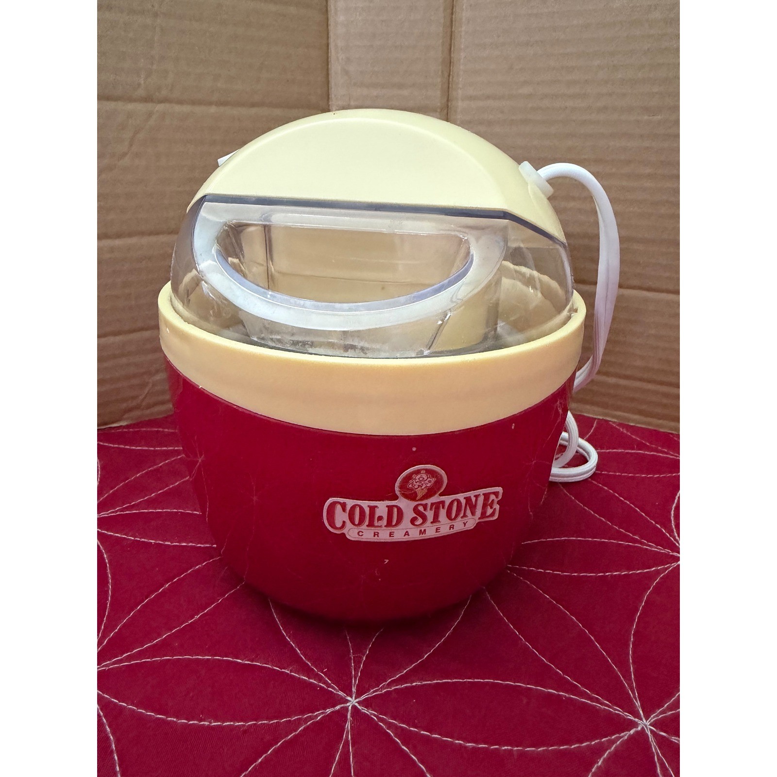 Cold Stone Creamery Ice Cream Maker Red Personal Electric Frozen Treat BL520