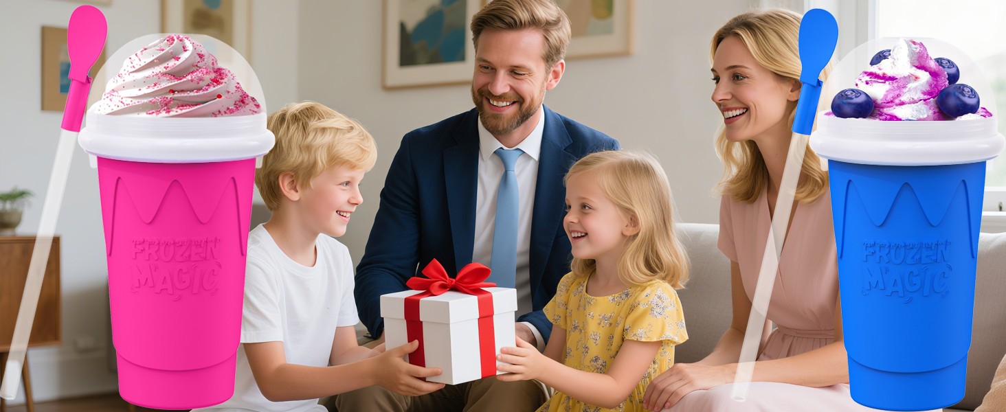 500ML Slushie Maker Cup- DIY Magic Slushy Maker Squeeze Cups, Portable Smoothie