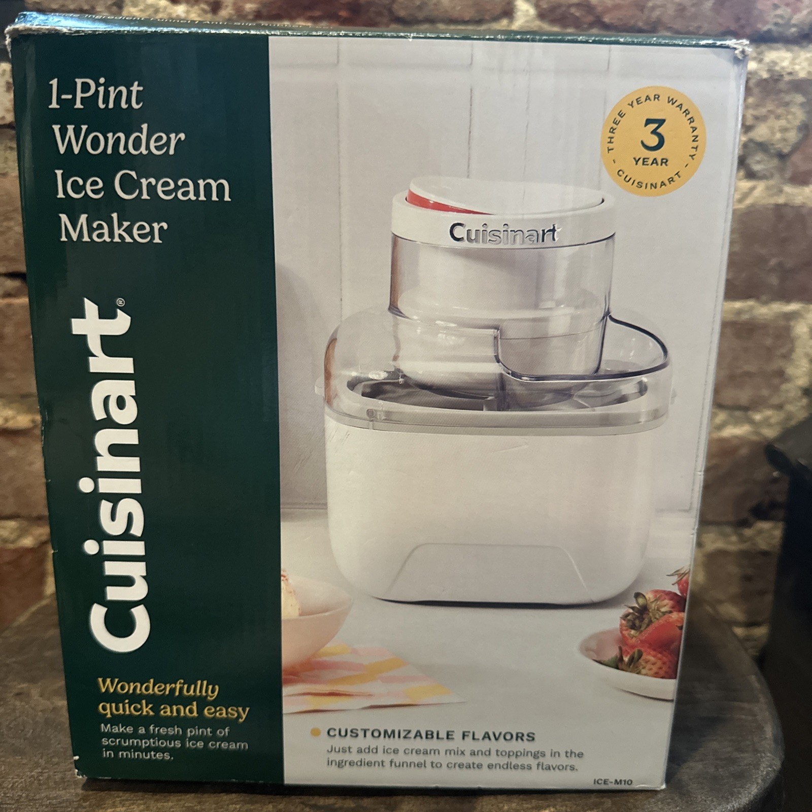 Cuisinart 1 Pint Wonder Ice Cream Maker Vanilla – Open Box, Unused