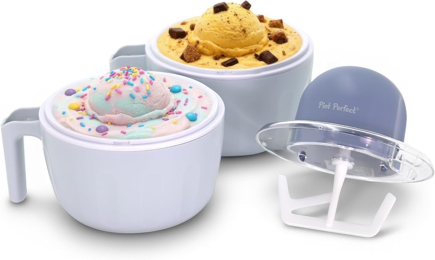 Elite Pint Perfect Ice Cream Maker with 2 Freezing Mugs