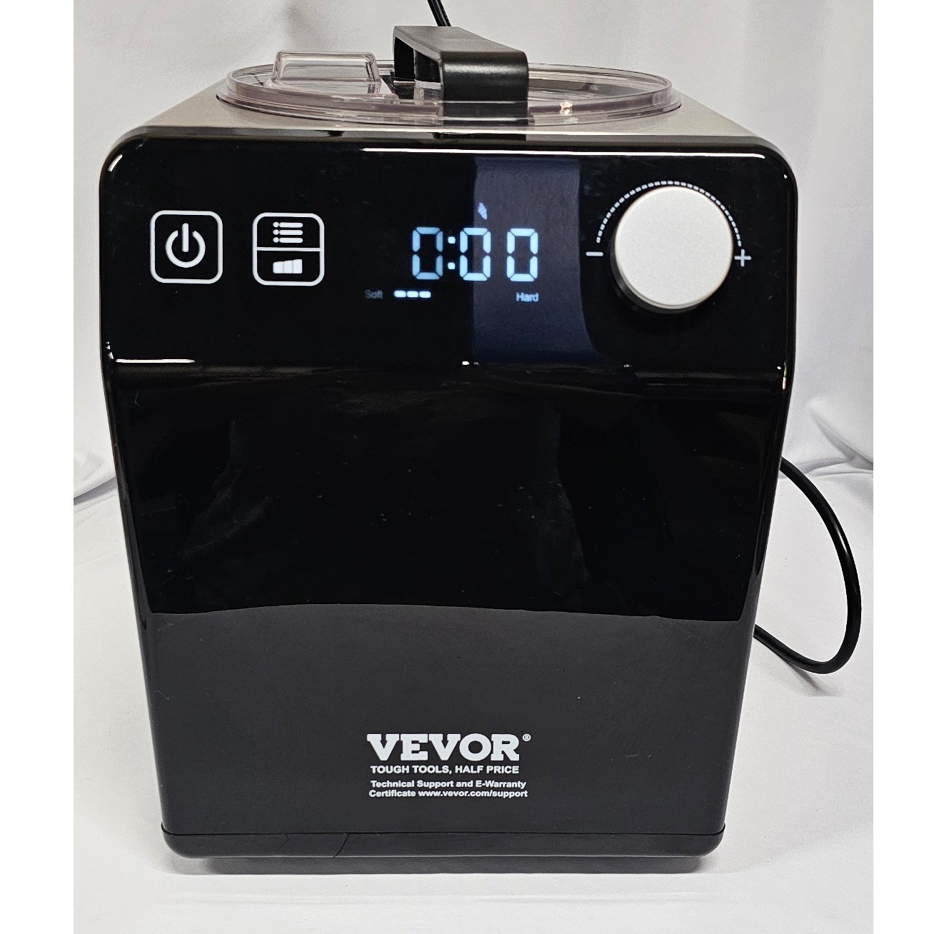VEVOR Automatic Ice Cream Maker with Compressor 1.5qt Stainless Steel Black