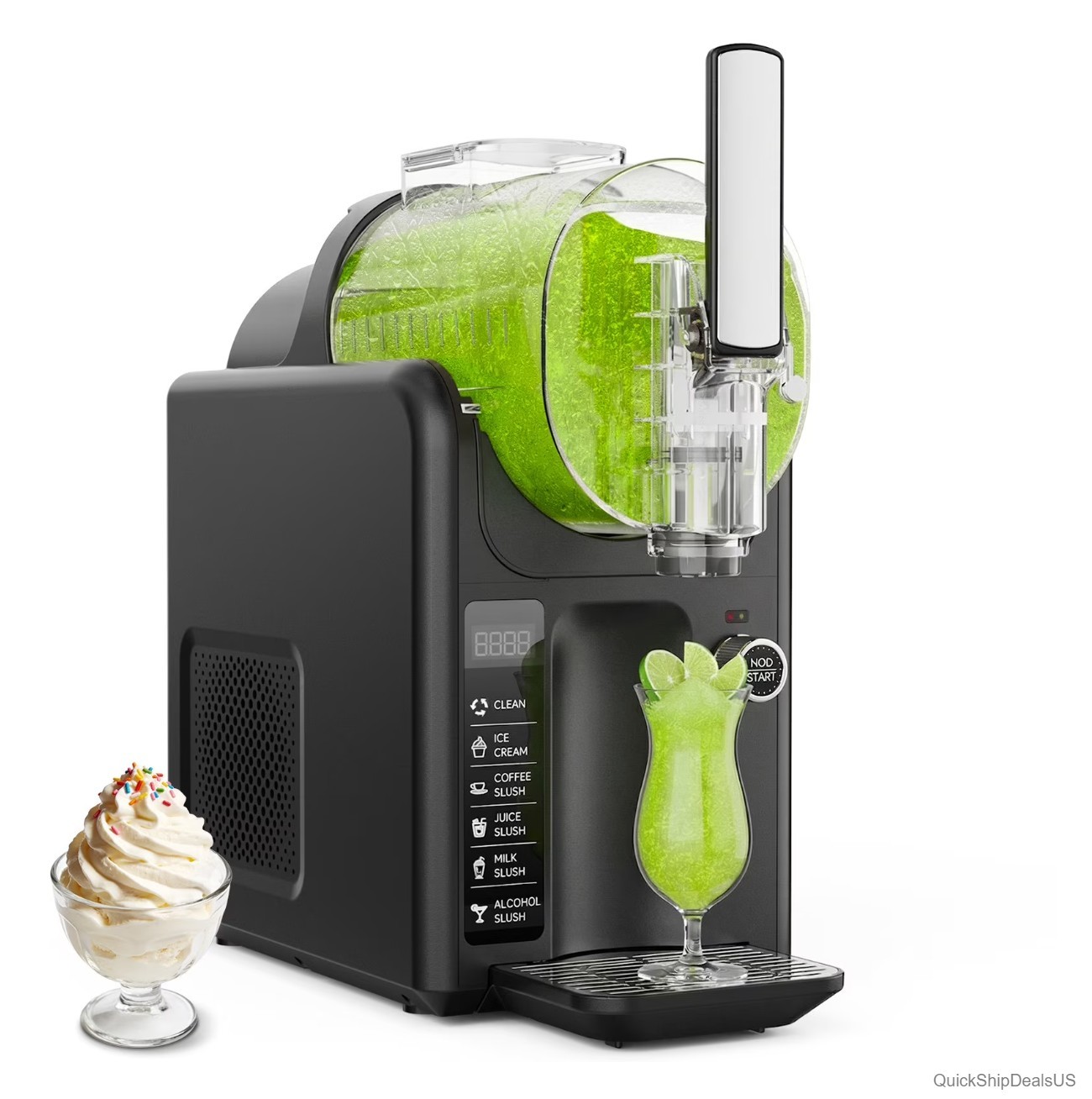Slushie Machine 88oz 5-in-1 Frozen Drink Maker Ice Cream Smoothie Milkshake
