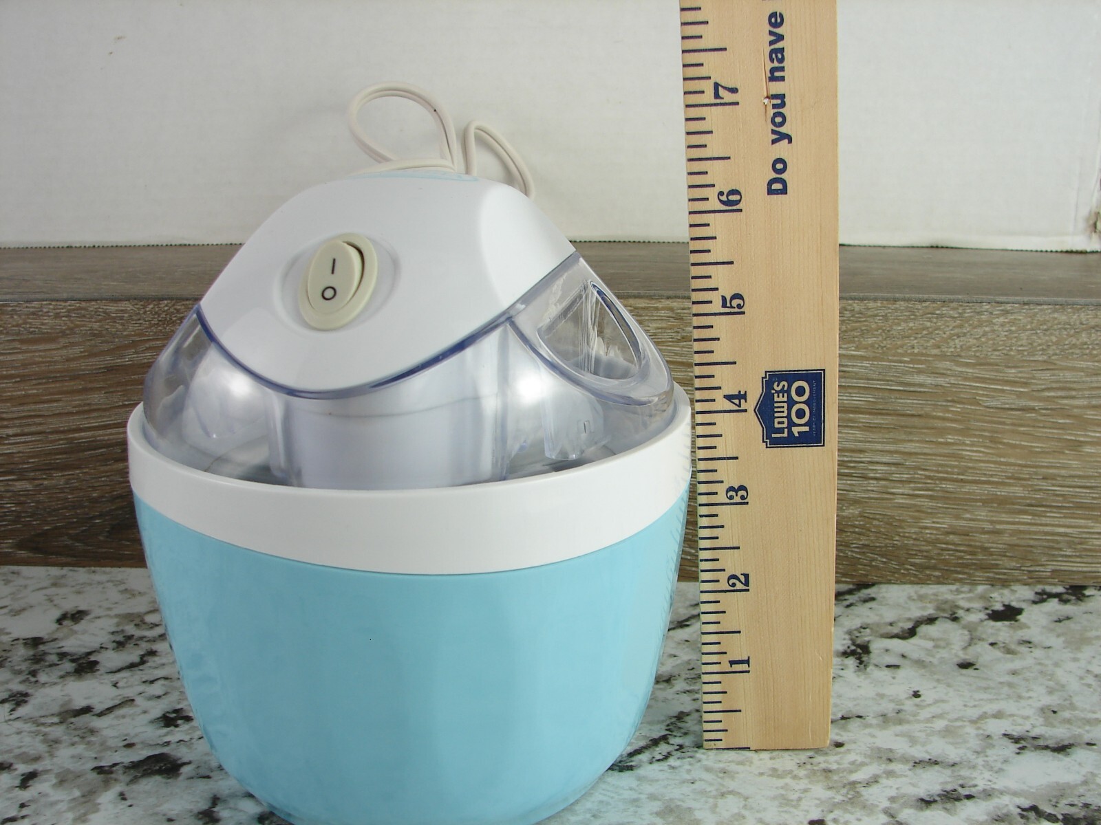 Nostalgia ICM500 Blue 1-Pint Electric Ice Cream Maker Frozen Yogurt Sorbet