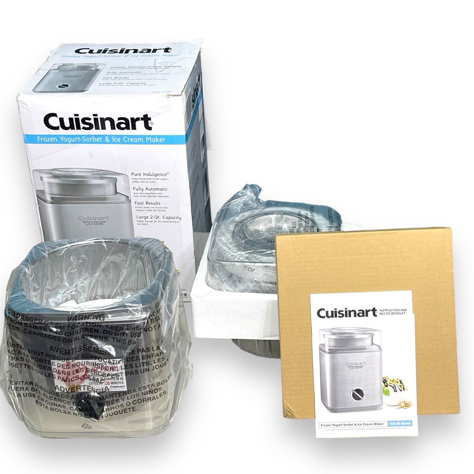 Cuisinart ICE 30BC Pure Indulgence 2 Qt Frozen Yogurt Sorbet and Ice Cream Maker