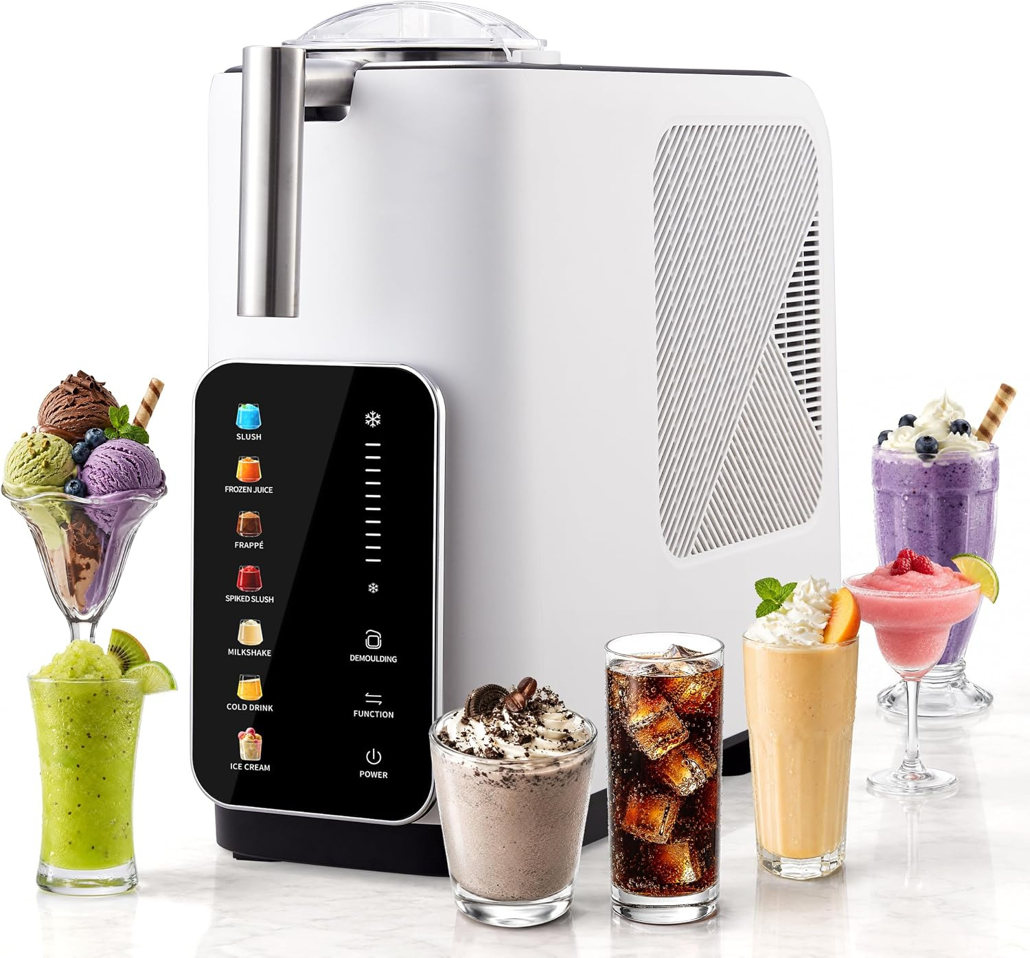 3 in 1 Frozen Treat Machine, Ice Cream Slush Maker & Drink Cooler | Stainless St