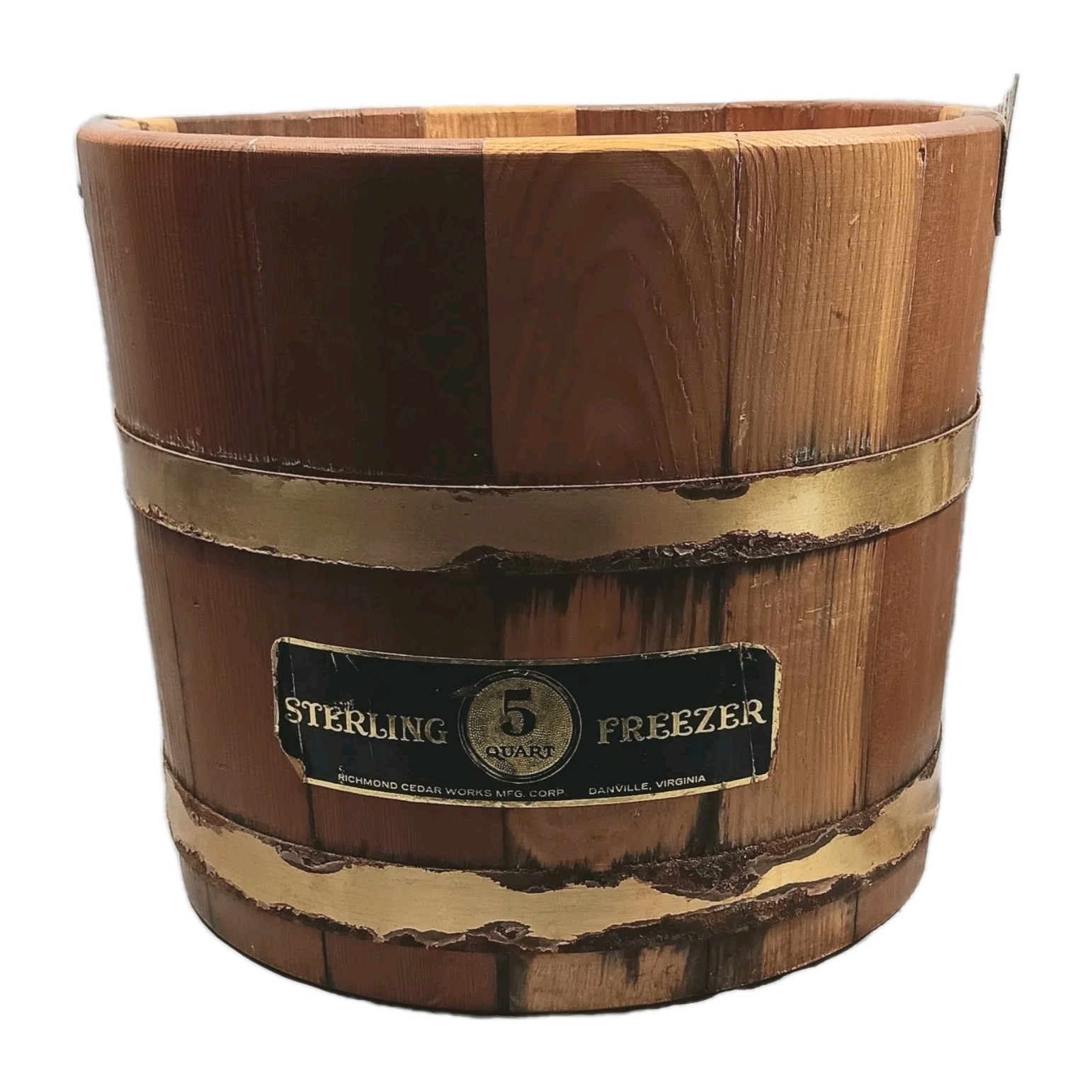 RIchmond Sterling Cedar Bucket 5 Qt Electric Ice Cream Freezer Maker Bucket Only