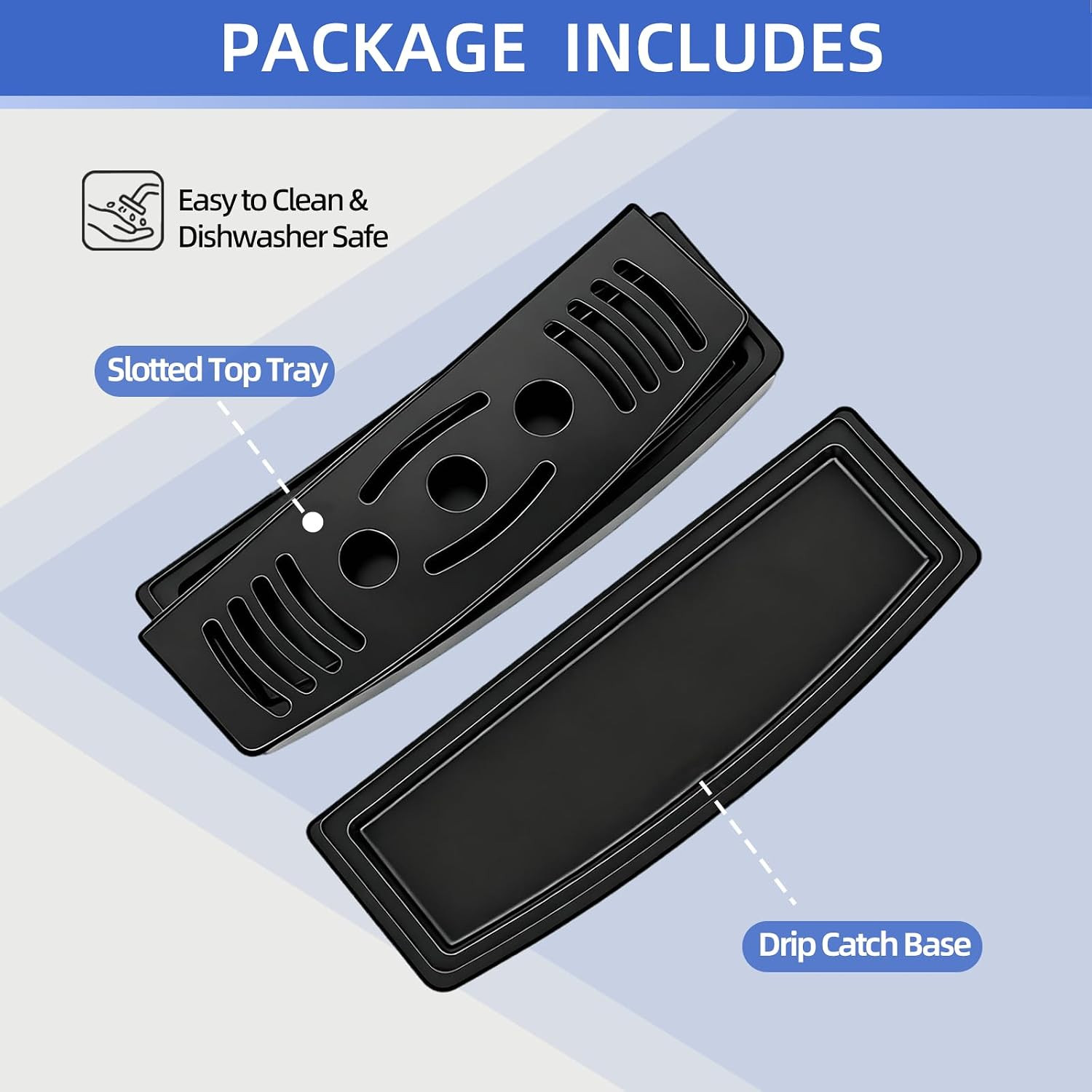 33CM Front Water Drip Tray for Soft Serve Ice Cream Machines – Plastic Cambered