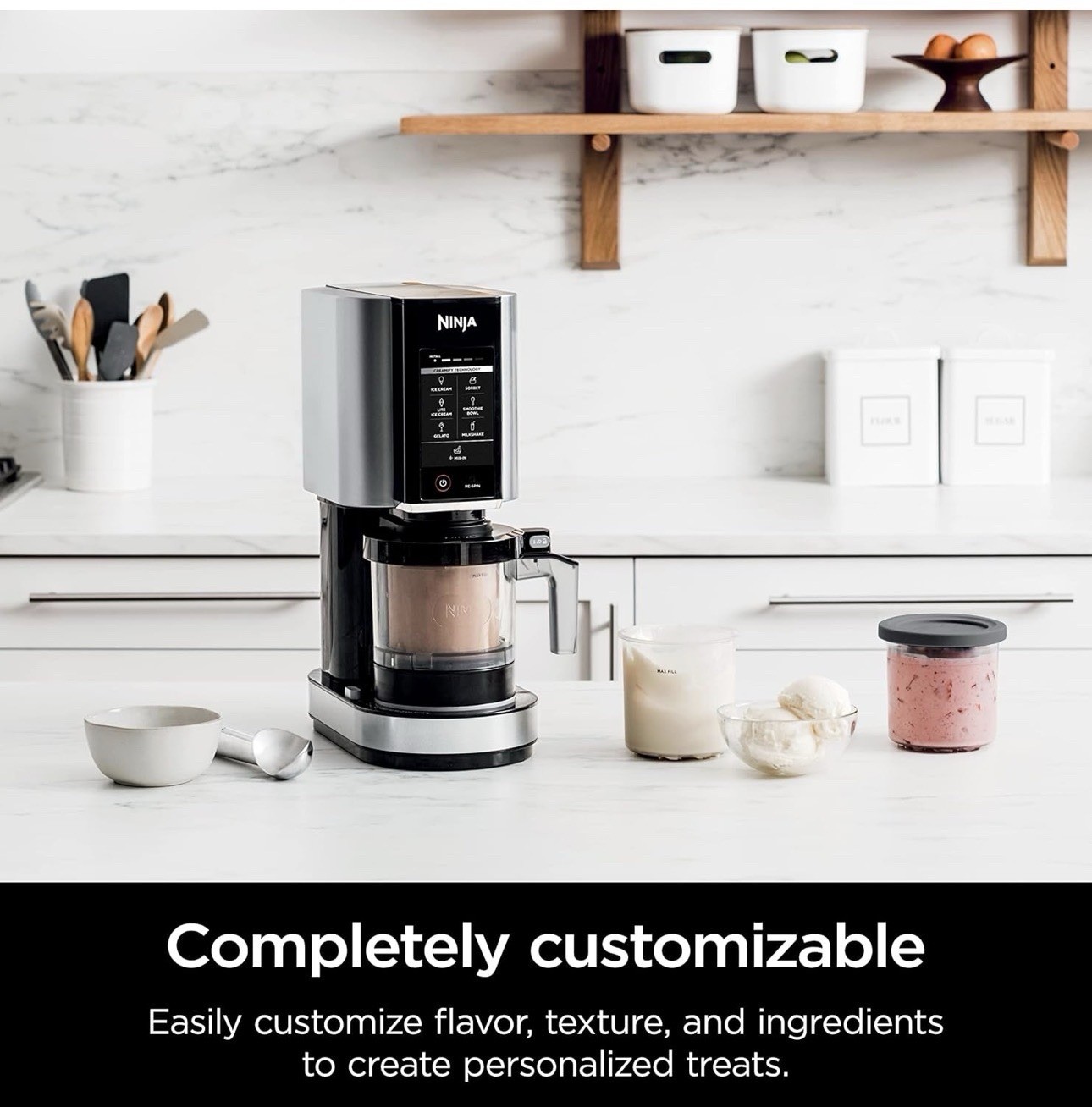 Ninja NC301C, CREAMi Ice Cream, Gelato, Milkshake, Sorbet, Smoothie Bowl