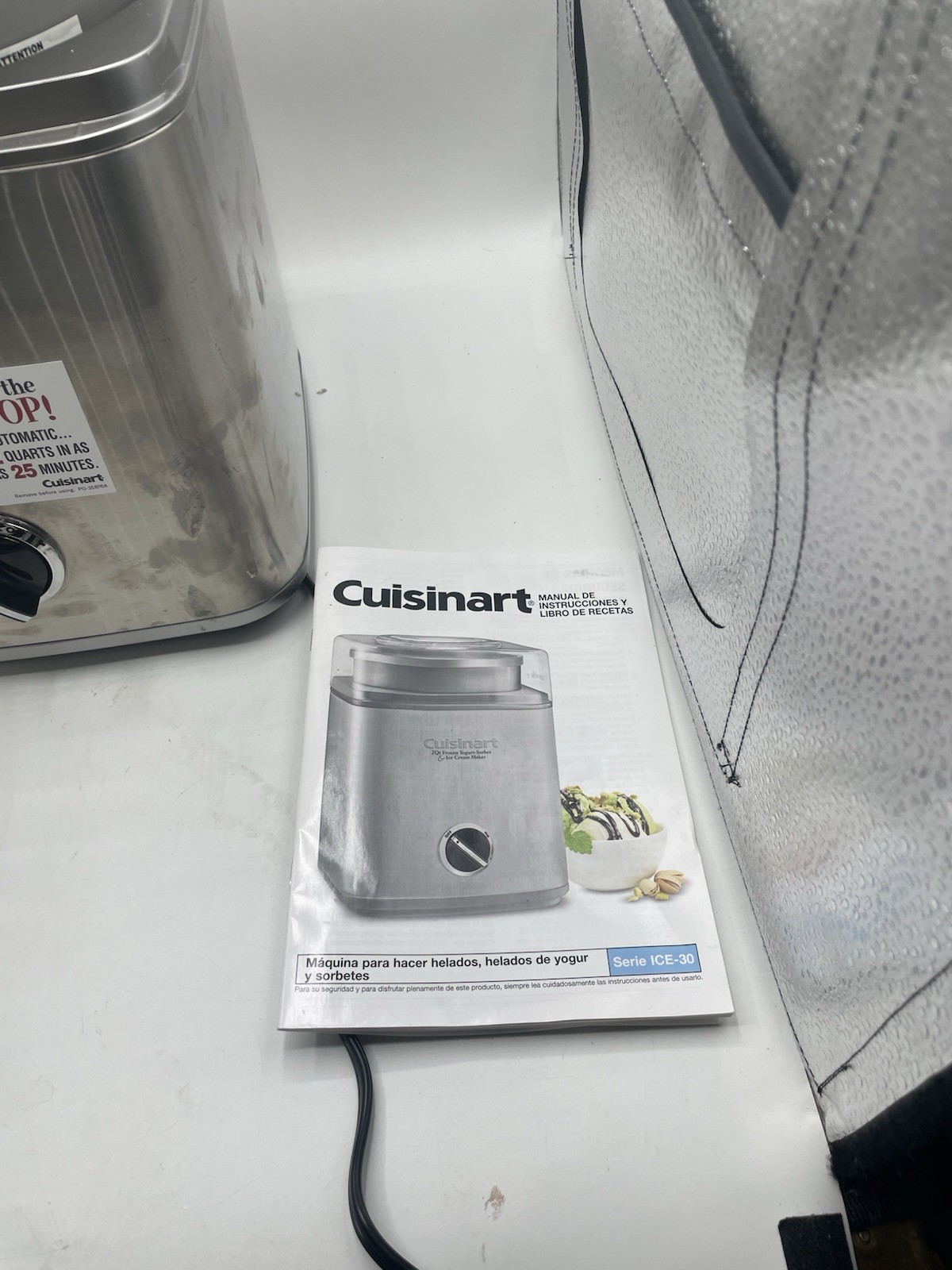 Cuisinart Frozen Yogurt Sorbet Ice Cream Maker Model ICE-30BCP1