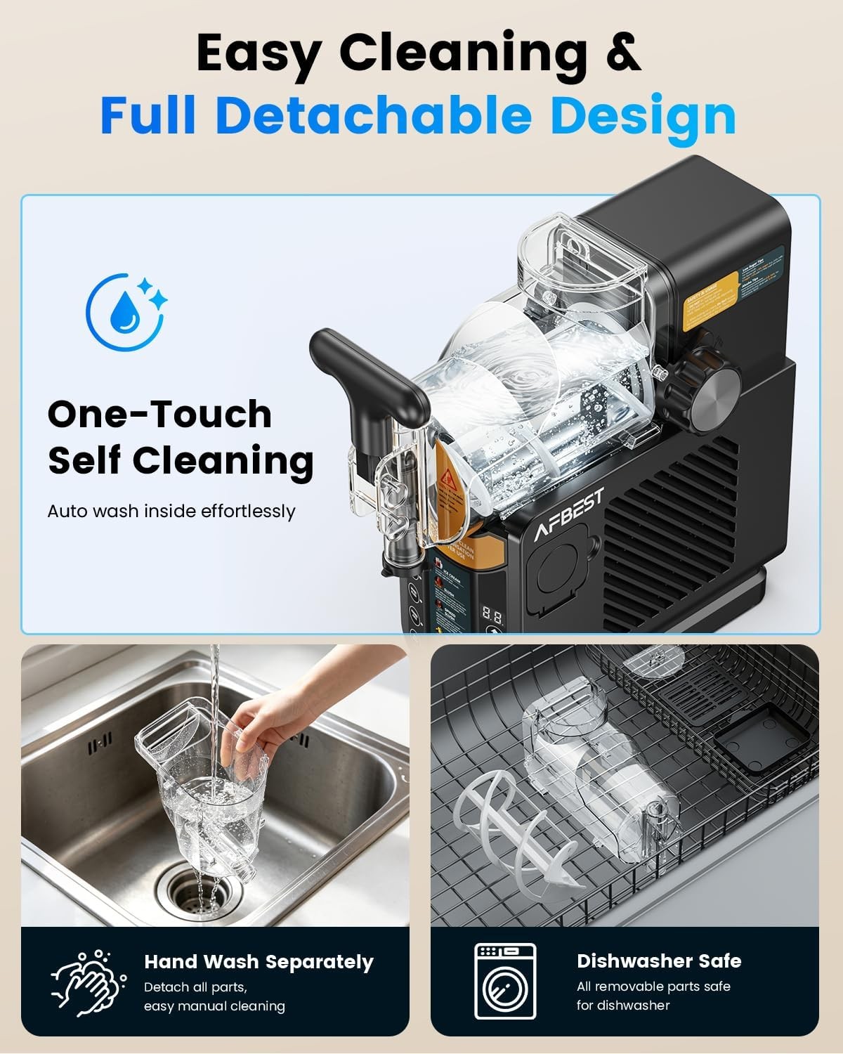 Slushie Machine for Home, 2-in-1 Slushy & Soft Serve Ice Cream Maker | 68oz Marg