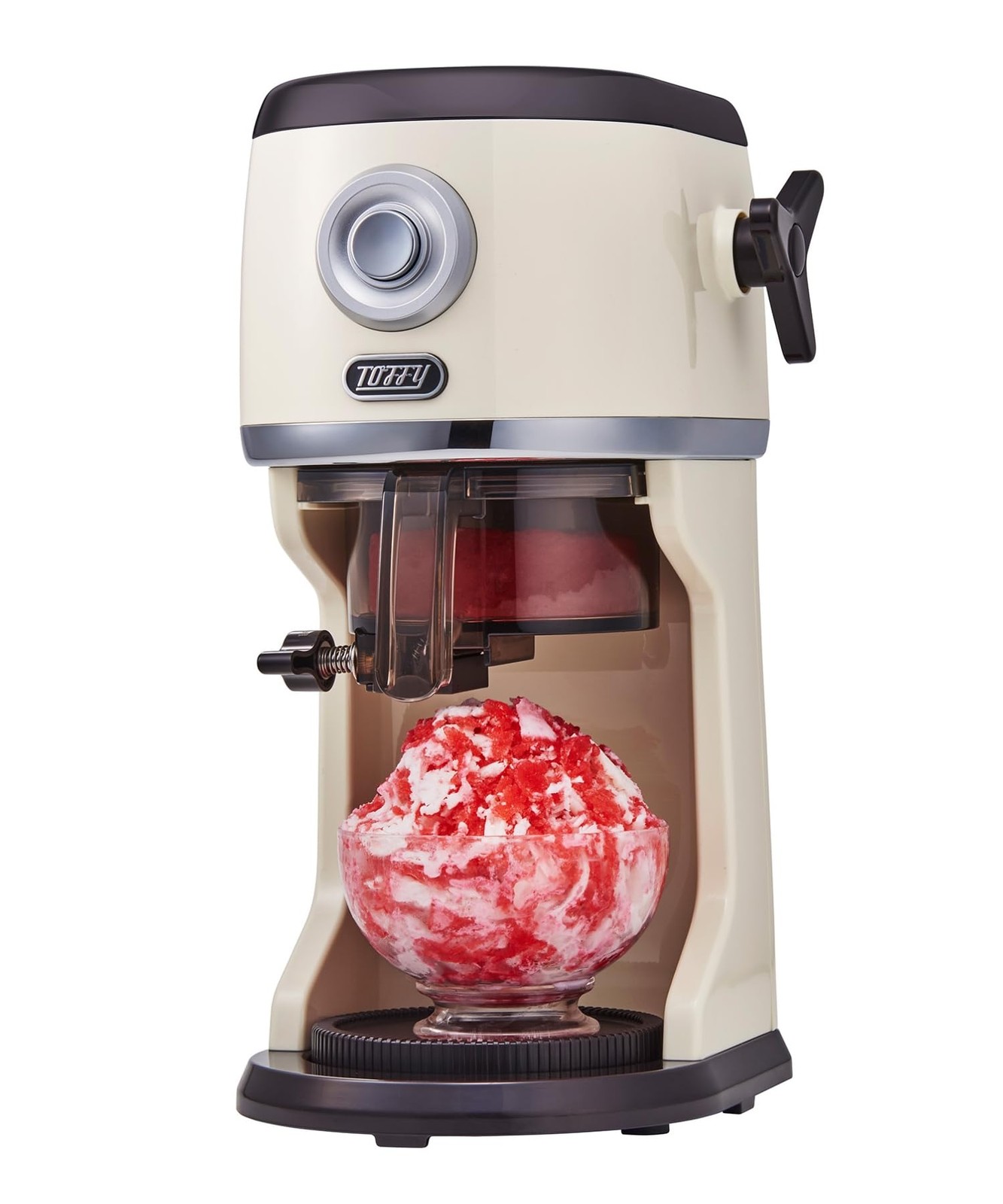 Toffy Compact Electric Shaved Ice Maker Fluffy Kakigori Frozen Fruit Milky White
