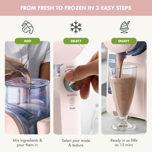 GreenPan Frost Ice Cream Maker Soft Serve No Pre Freezing