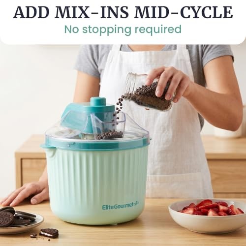 EIM1750 Self-Churning Electric 1Qt. Ice Cream Maker, Homemade Ice Cream,