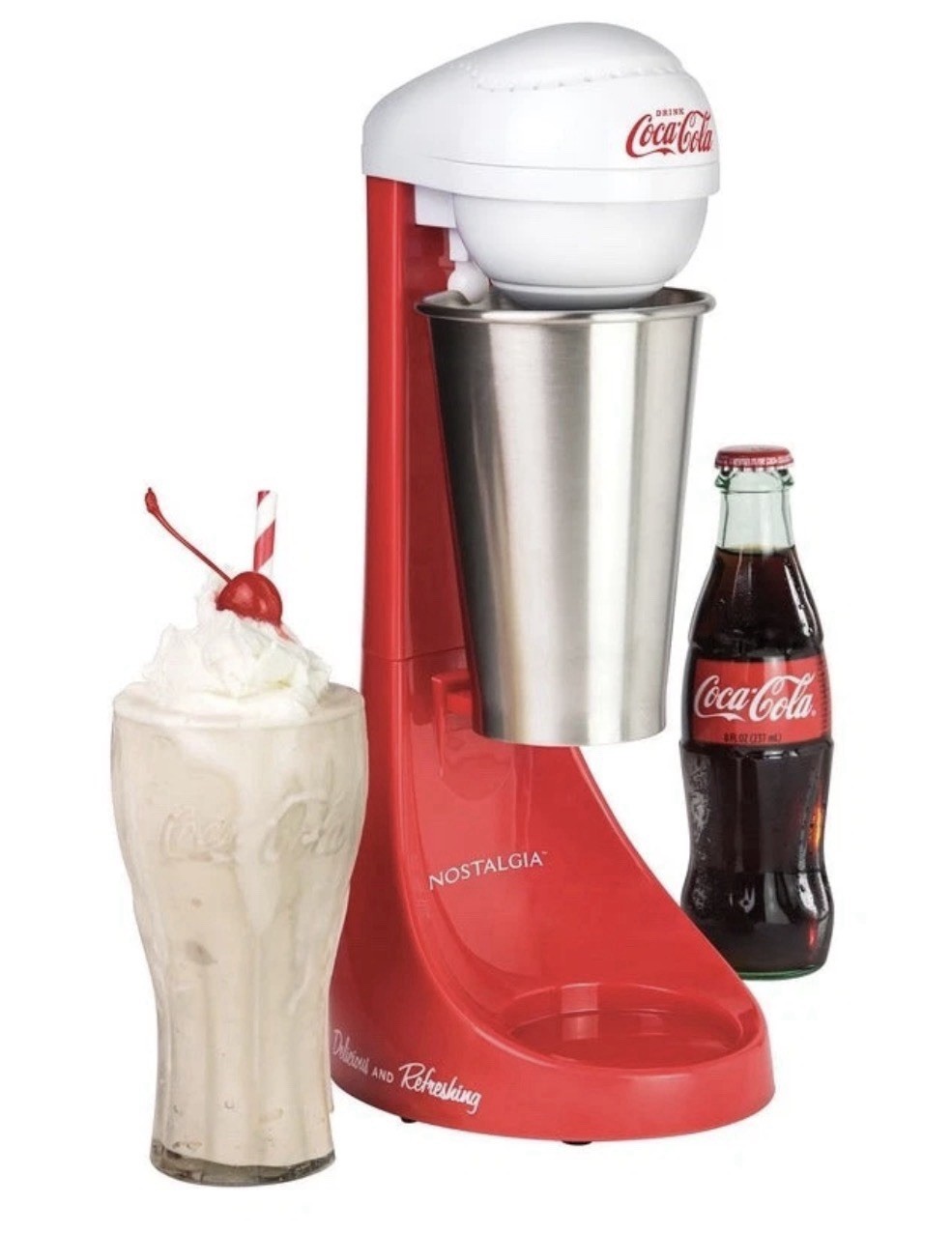 Coca-Cola Milkshake Maker 2-Speed Limited Edition Stainless Steel New (Open Box)