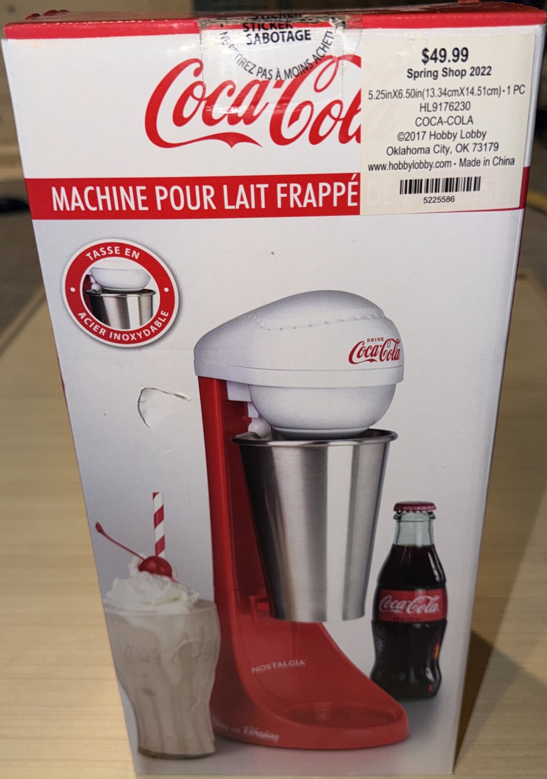 Coca-Cola Milkshake Maker 2 Speed Vintage Retro 1950s Style Blender NEW Open Box