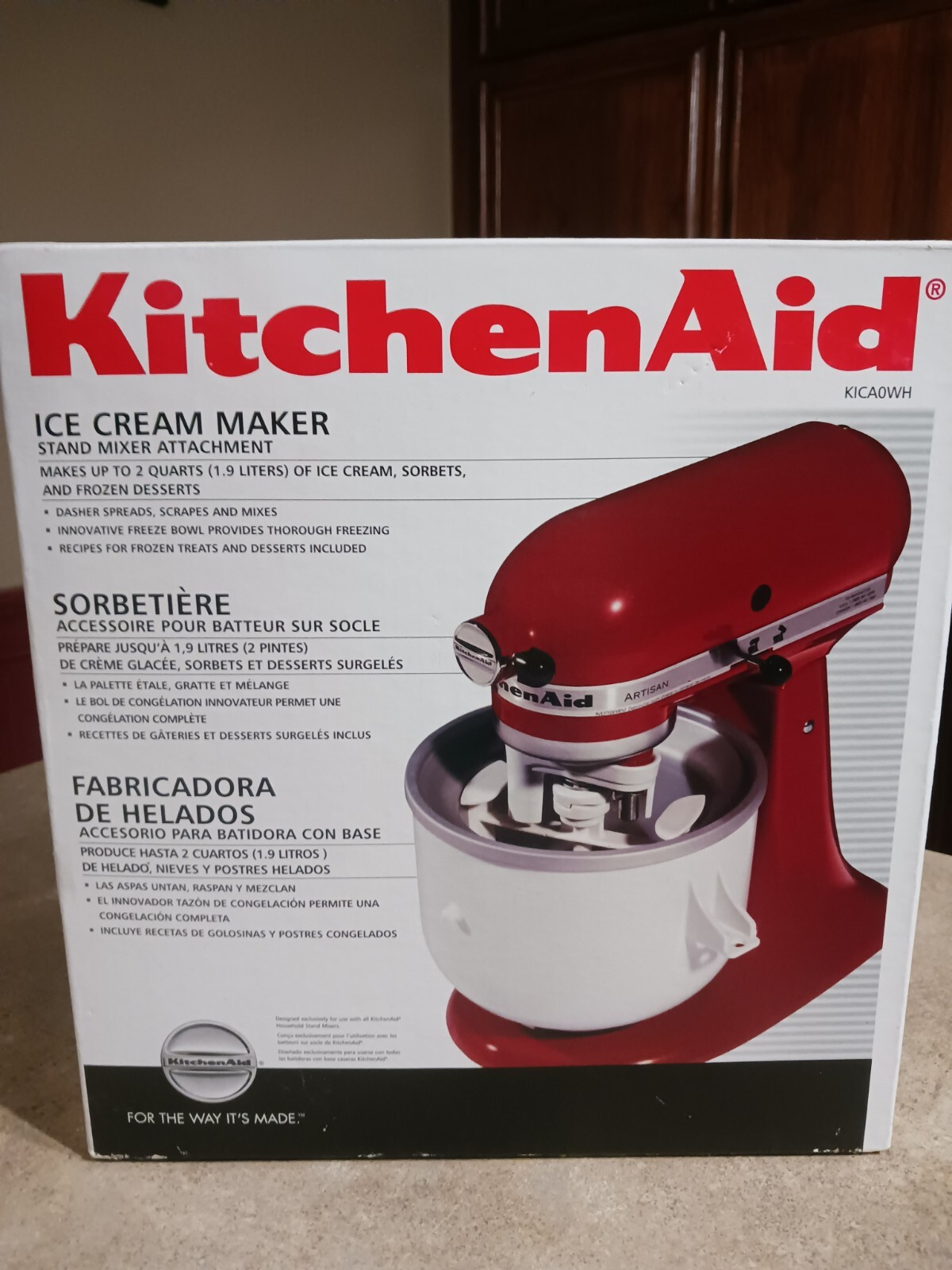 KitchenAid Ice Cream Maker Stand Mixer Attachment Accessory (mixer NOT INCLUDED)