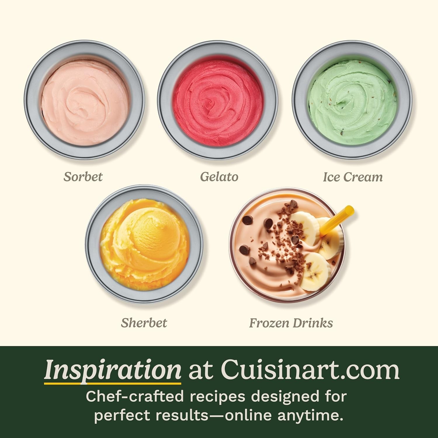 Cuisinart Ice Cream Maker Machine – 2 Quart, Silver