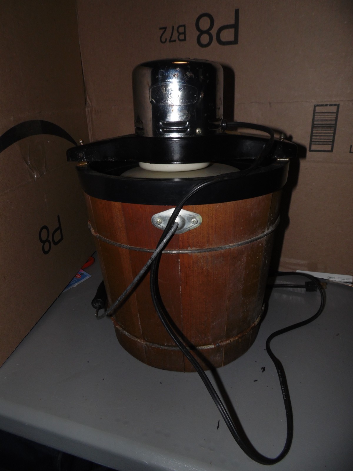 Vintage Proctor Silex Ice Cream Maker Freezer Churn Motor Works see video