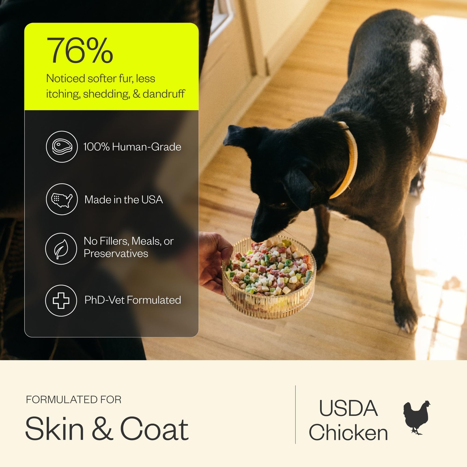 Maev Human-Grade Fresh-Frozen Chicken Dog Food Grain-Free Whole Ingredient Raw