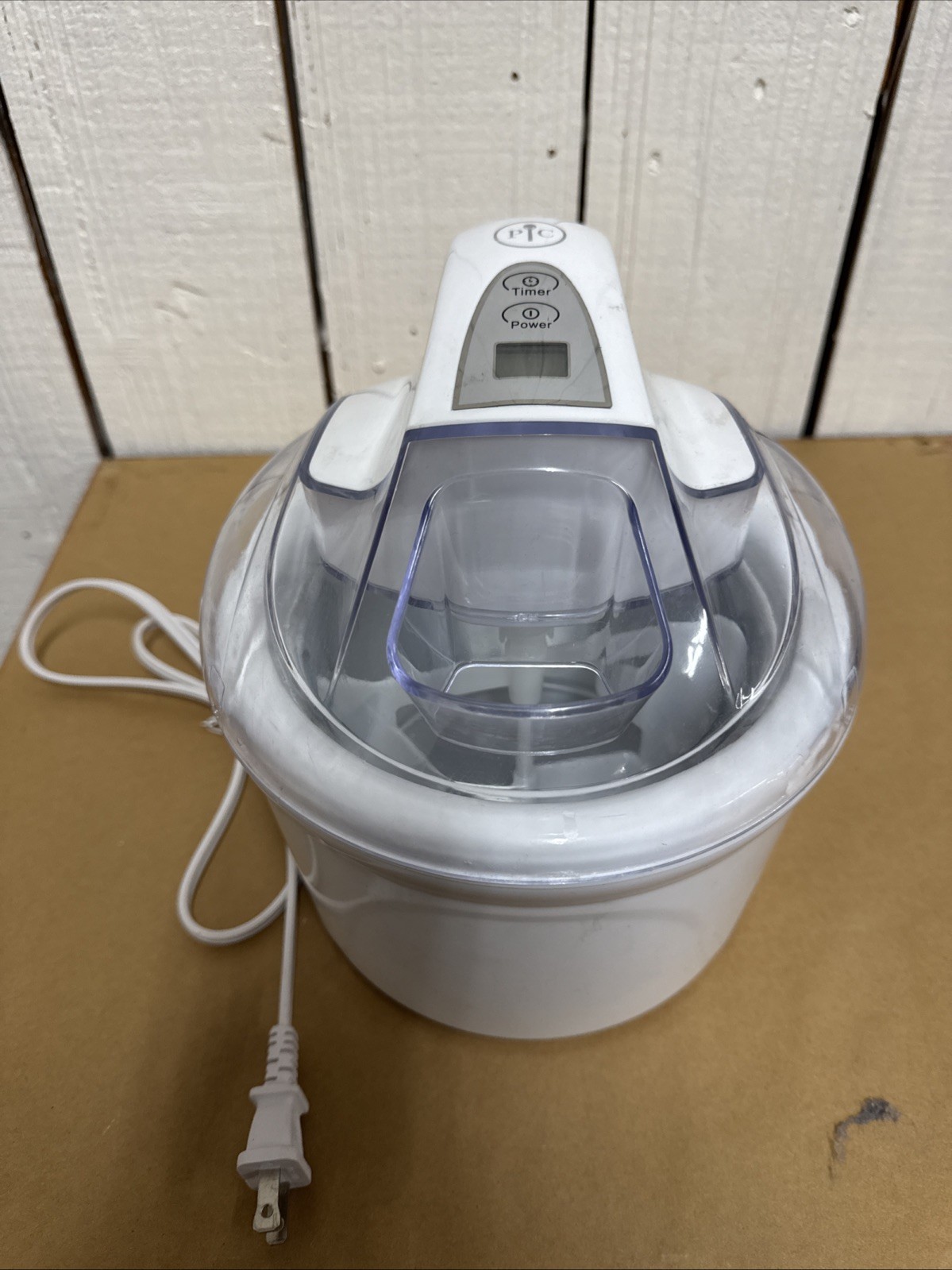 Pampered Chef Electric Ice Cream Maker 1 qt. White No Instructions G9