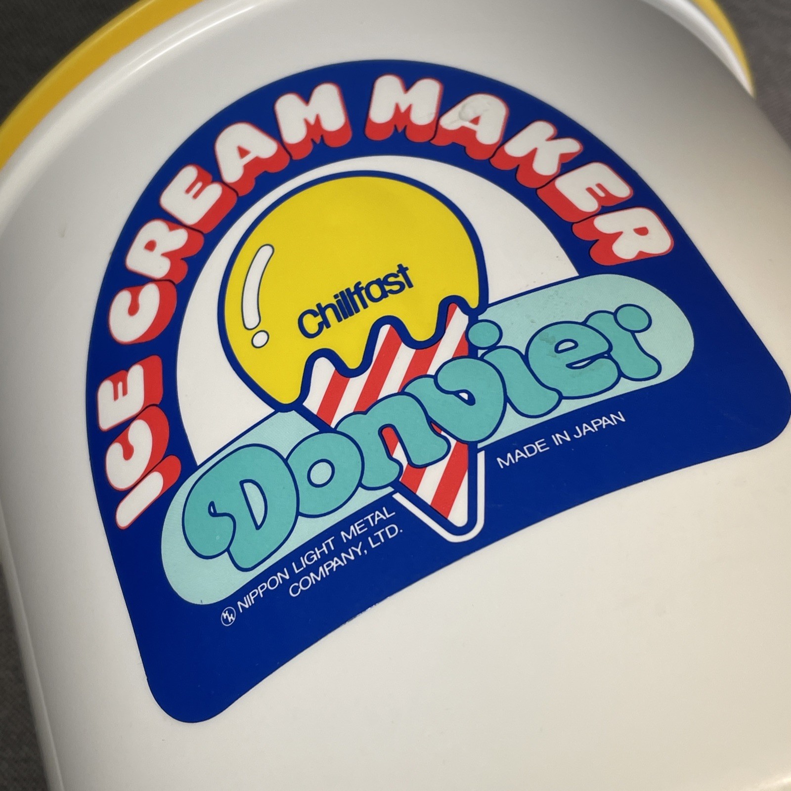Vintage DONVIER Ice Cream Maker Chillfast Manual Crank Retro Japan