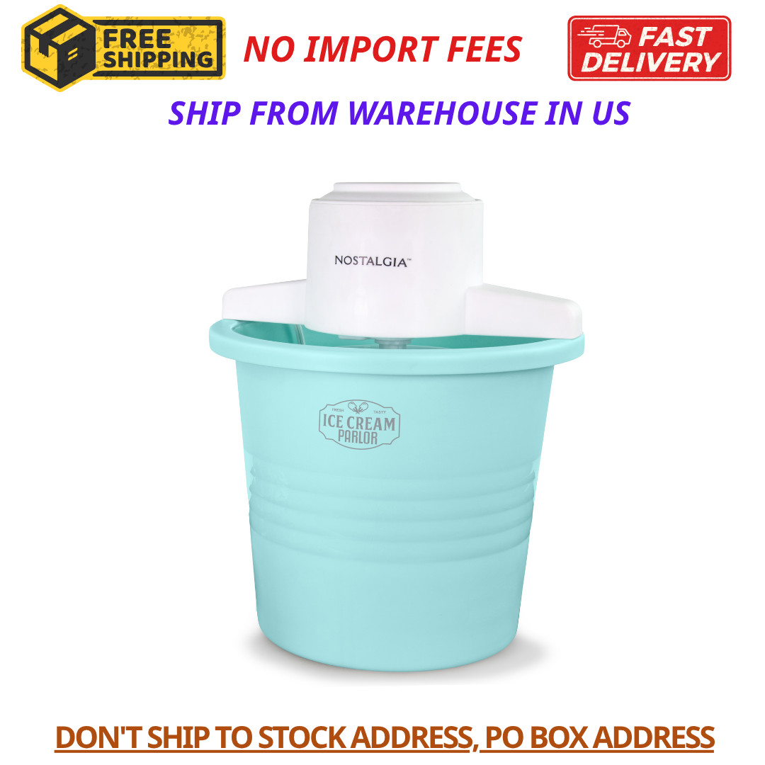 Electric Ice Cream Maker Machine 4 Quart Frozen Dessert Parlor Style Home Use