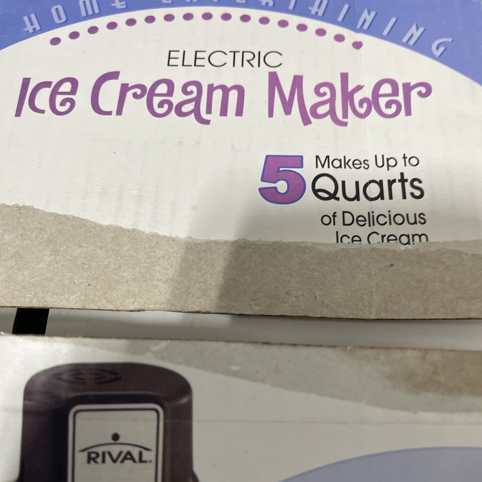 Rival Ice Cream Maker Select 8550 X 5 QT 40 Servings Machine Wood Bucket