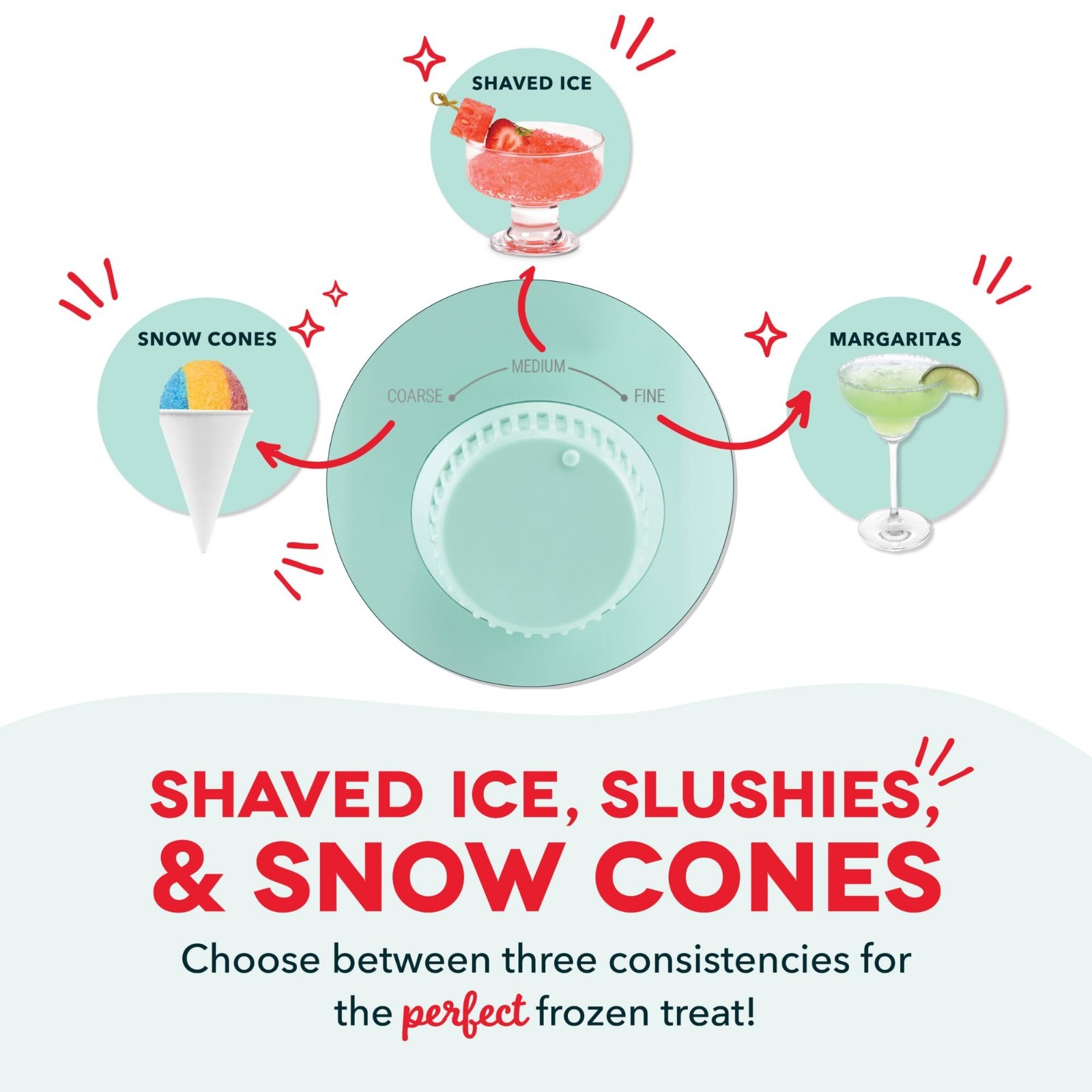 Deluxe Shaved Ice & Slushy Maker – Easy Snow Cone Machine with Pitcher & Recipes