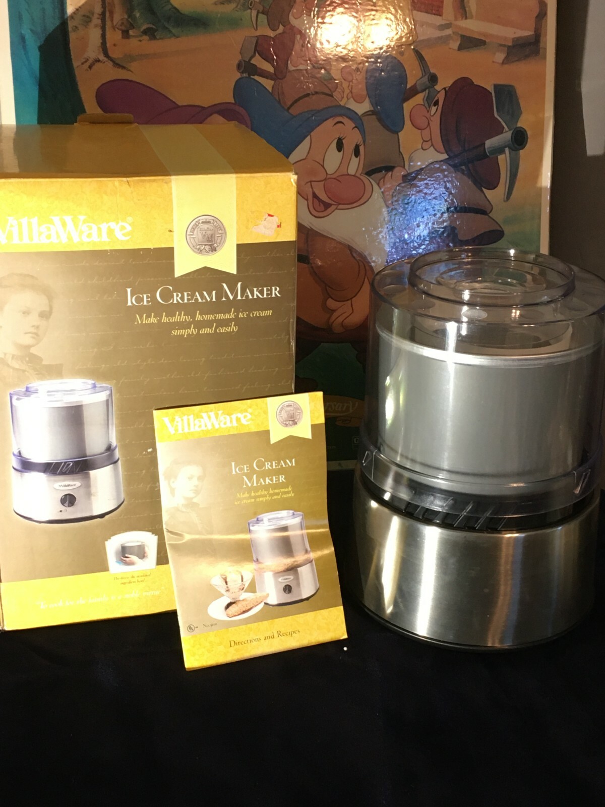 NEW Villaware Ice Cream Maker V5100 2 Speed Insulated Freezer Bowl