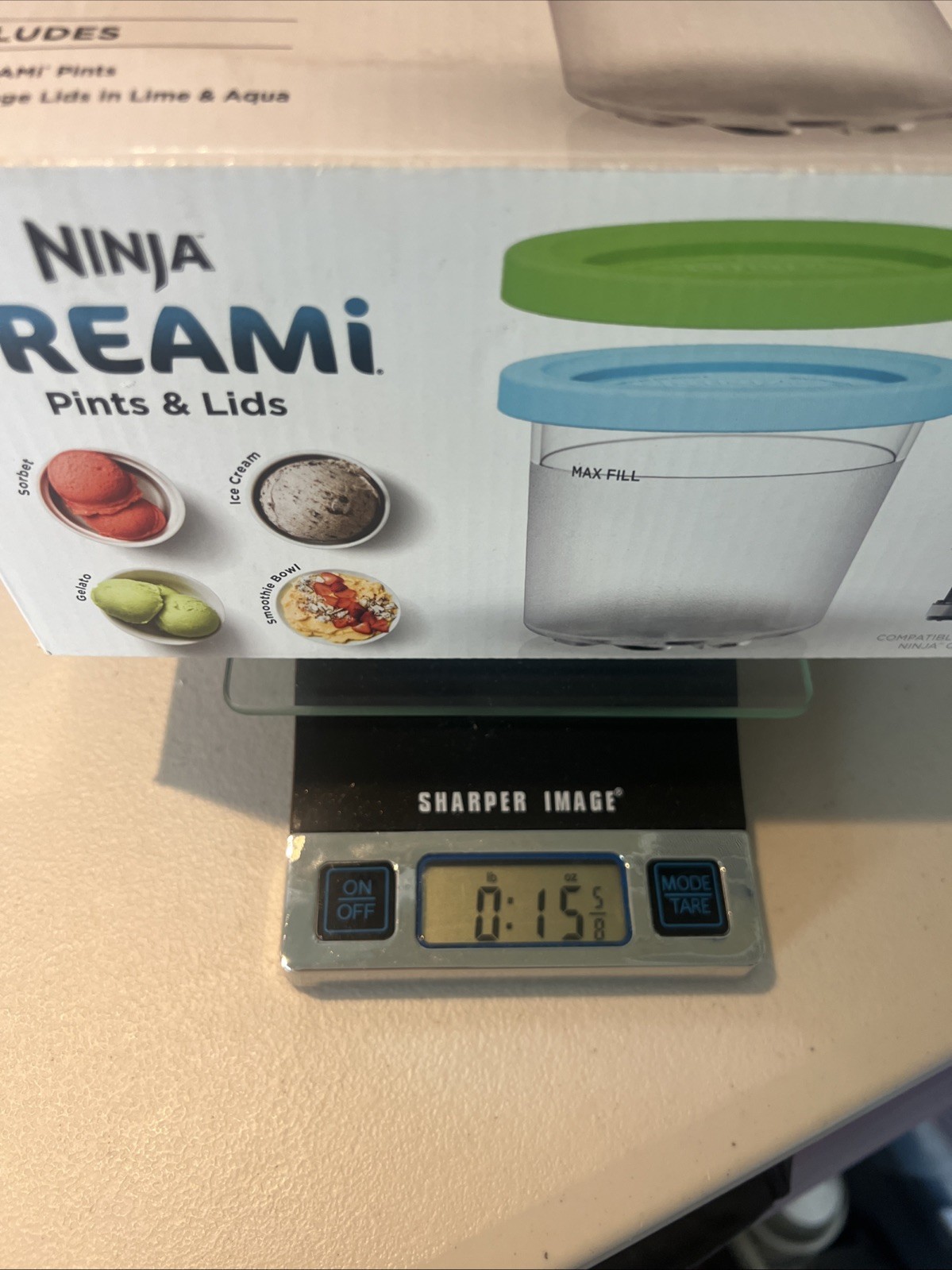 Ninja 4pc Creami Pints and Colored Lids NEW/Open Box