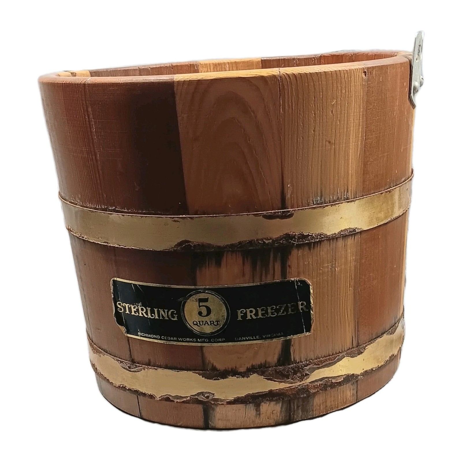 RIchmond Sterling Cedar Bucket 5 Qt Electric Ice Cream Freezer Maker Bucket Only