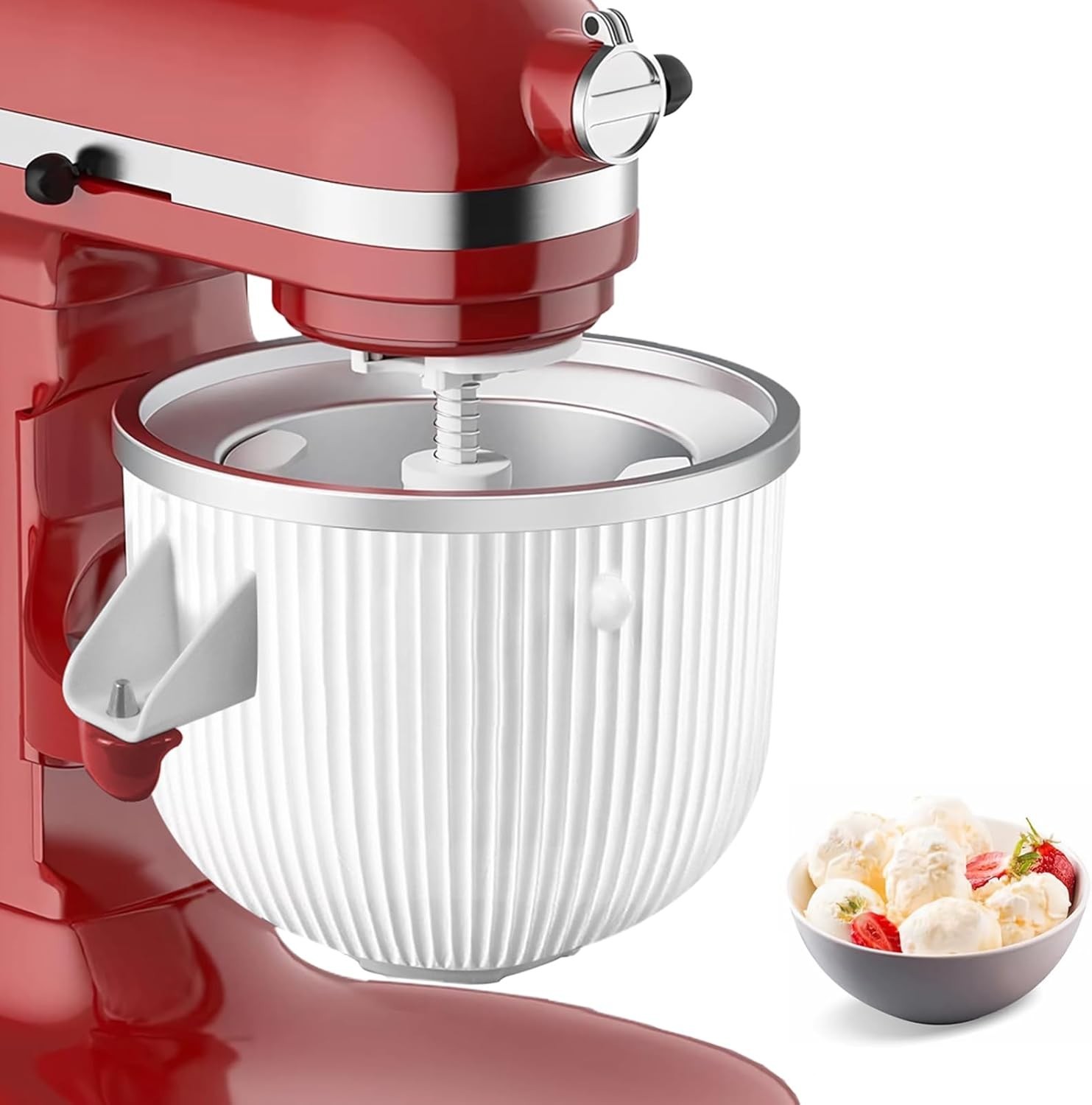Ice Cream Maker Attachment for Kitchenaid Mixers Fits 4.5 5QT 6QT Stand MixerUSA