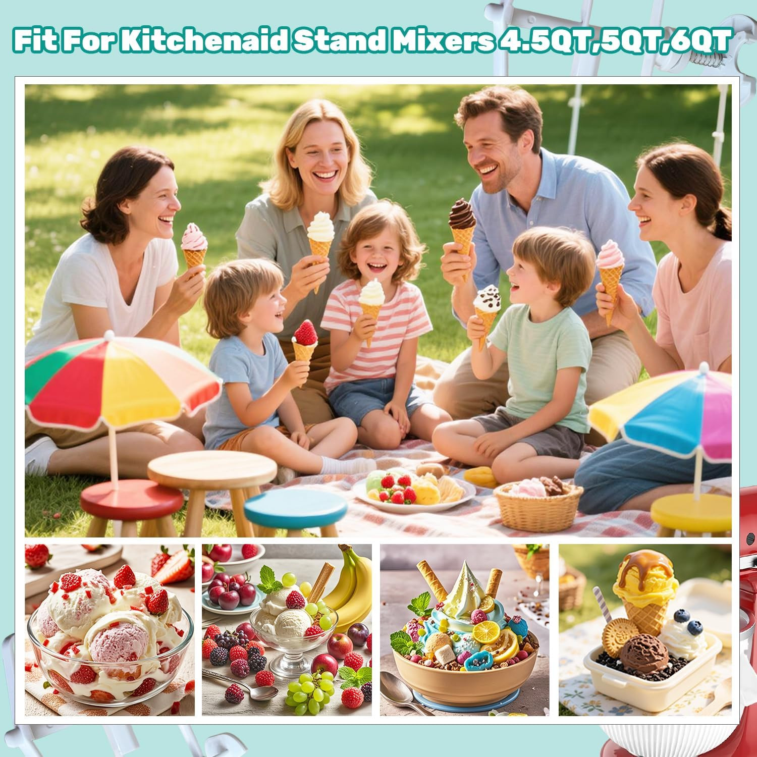 Ice Cream Maker Drive Attachment Stand Mixer Parts[1][2][3]
