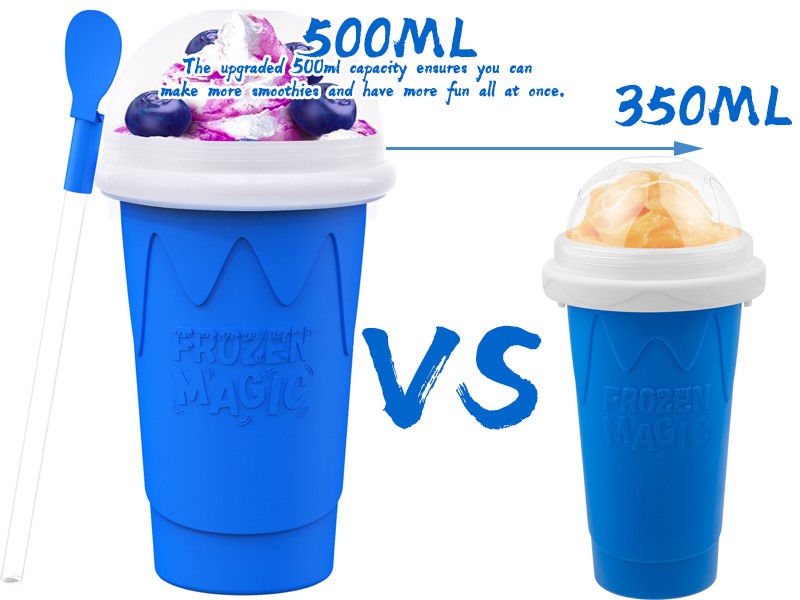 500ML Slushie Maker Cup- DIY Magic Slushy Maker Squeeze Cups, Portable Smoothie