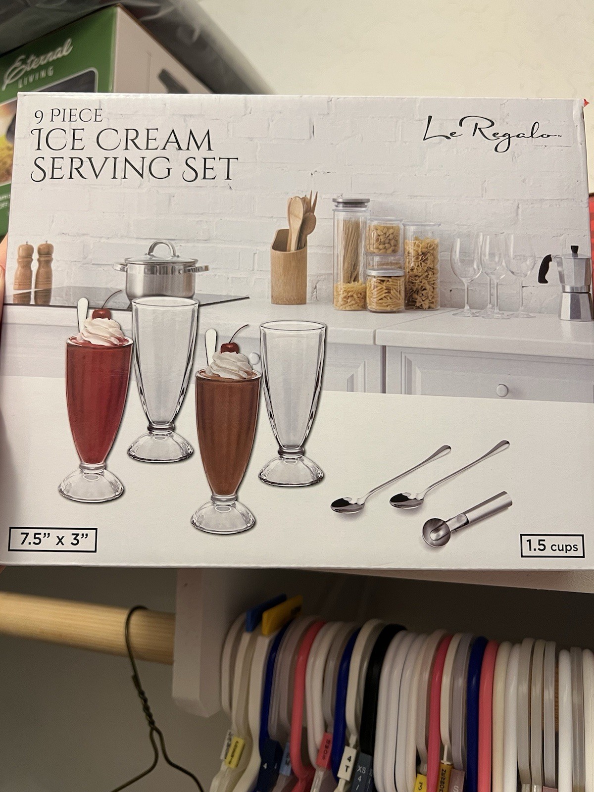 Le Regalia 9 Piece Ice Cream Serving Set New In Box
