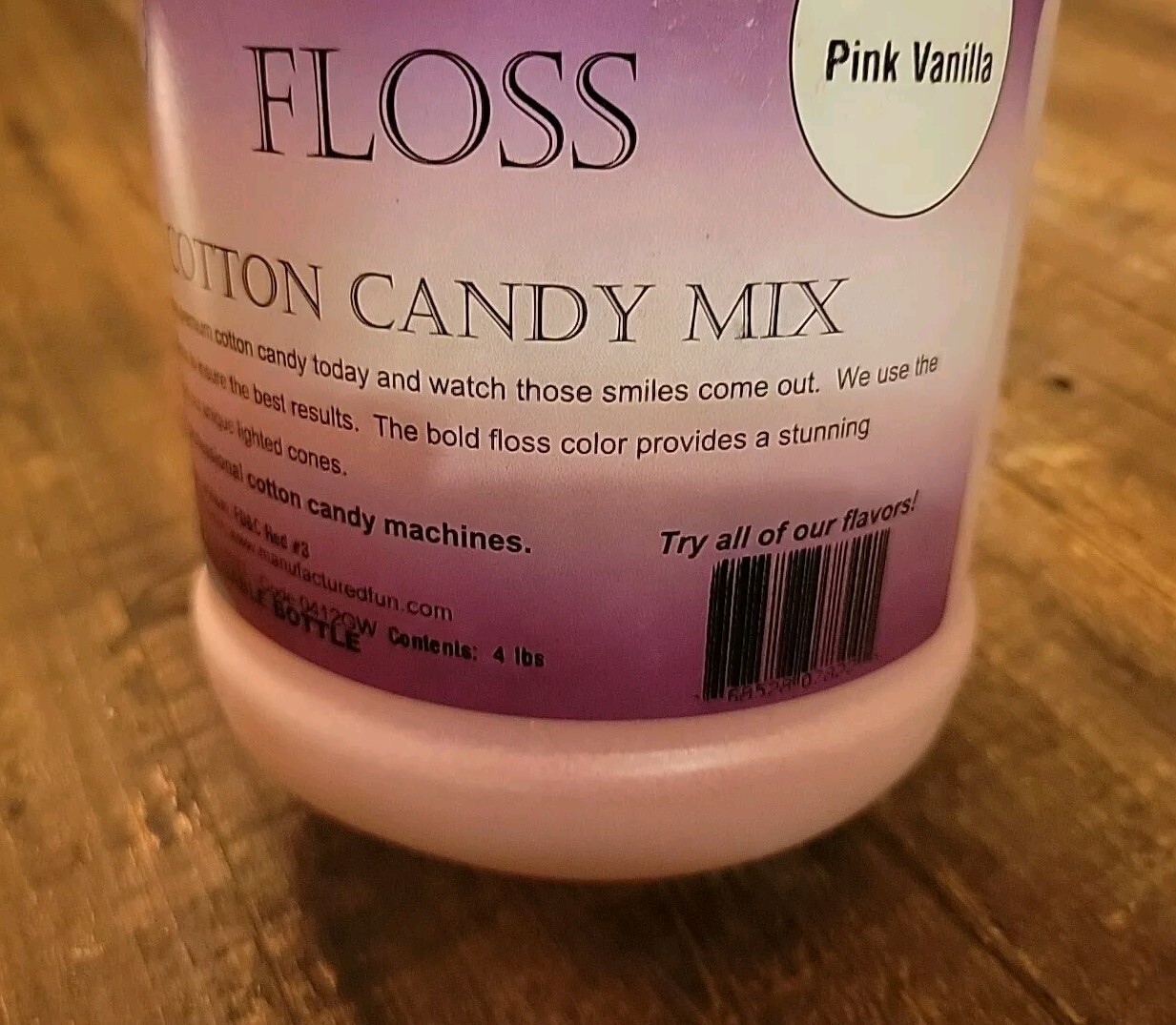 Cotton Candy Machine Sugar 4 Pound Pink Vanilla 4lb Paragon Magic Floss Premium
