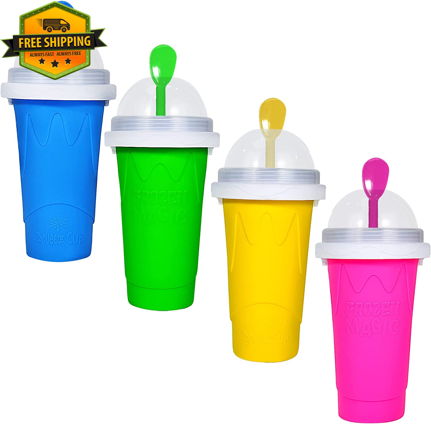 TikTok Slushy Cup Frozen Magic Squeeze Ice Maker DIY Cup